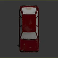 Red Sedan Car With Sleek Body Design And Tinted Windows 3D Render