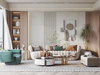 modern living room 3d model