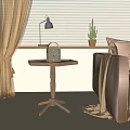 Nordic Side Table Side Table Corner Table 3d model