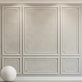 Wall Decorative Components with Gypsum Moldings and Wainscoting Panels in Minimalist Style