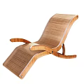 Natural Wooden Frame Leisure Chair With Woven Design And Minimalist Style