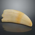 Ivory Decorative Furniture Piece With Natural Texture Gradient Color On Black Surface With Reflection