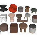 Diverse Stylish Stools in Various Colors and Materials for Home Interior
