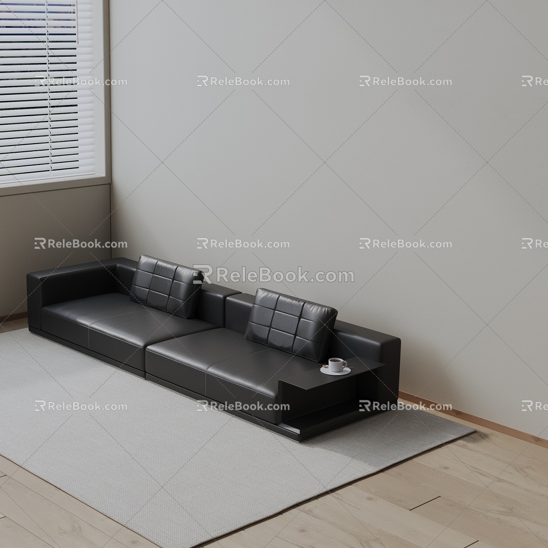 Three-seat sofa 3d model