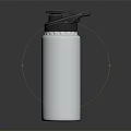 Silver Stainless Steel Water Bottle With Black Lid Handle And Sleek Design For Daily Use