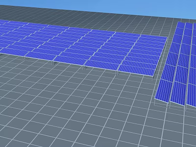 High Efficiency Solar Panels Array For Home Renewable Energy Solution 3d model