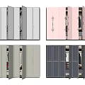 Modern Wardrobe Designs in Various Colors with Open Doors and Interior Storage