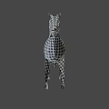Black And White Checkered Goat 3D Model With Artistic Design 3d model