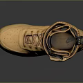 Yellow High Top Leather Shoes With Laces Ankle Strap And Yellow Rubber Sole