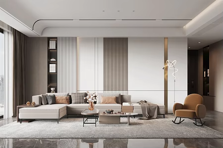 modern living room 3d model