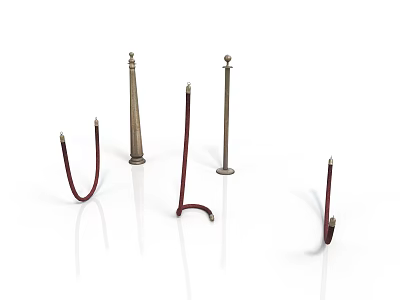 Different Metal Hooks With Various Shapes For Home Hanging Applications 3d model