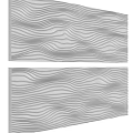 Contemporary White Wall Panel Design Featuring 3D Wavy Texture And Clean Lines