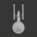 Detailed Starship Model NCC 1701 With White Hull And Yellow Engine Parts