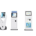 Different All in One Kiosk Models with Touchscreen Display and Service Functions 3d model