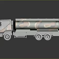 Camouflage Military Tanker Truck With Multiple Circular Hatches On Tank Body
