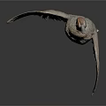 Flying Duck With Brown And Gray Feathers Against Dark Background