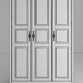 Classic Wooden Wardrobe Design With Multi Door And Metal Handles Featuring Natural Wood Grain Details