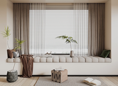 Modern Bay Window Mat 3d model