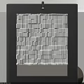 White Abstract Painting With Geometric 3D Cube Structure And Light Effects 3d model