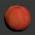 Fresh Red Apple With Shiny Surface On Black Background And Reflection
