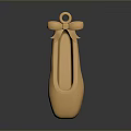 Elegant Golden Ballet Shoes With Bow Accent And Shiny Metallic Finish