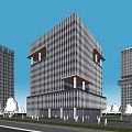 Modern High-rise Office Building Modern High-rise Apartment Modern High-rise Hotel Aerial Greening 3d model