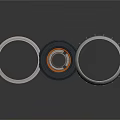 Three Mechanical Seals with Rubber and Metal Rings for Industrial Equipment