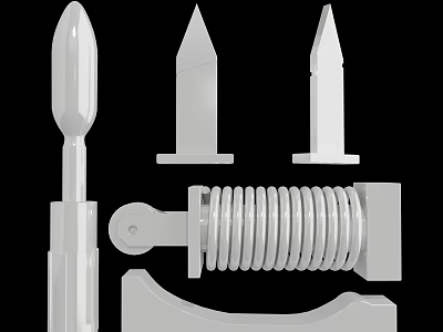High Quality Metal Hardware Tools Including Various Shapes Screwdriver Bits And Springs 3d model