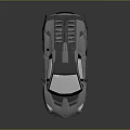 Gray Modern Sports Car With Sleek Design Rear Spoiler And Red Rims