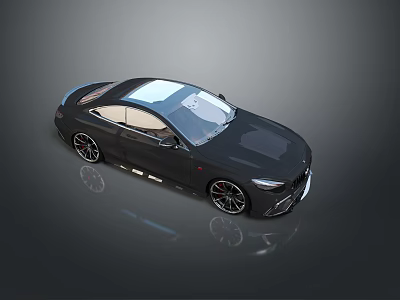 Black Sports Car With Sleek Design Alloy Wheels And Glossy Exterior Finish 3d model