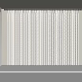 Elegant White Floor Length Curtains With Sheer Lace Pattern And Light Filtering Design 3d model