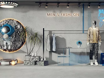Modern Window Clothing Store Window 3d model