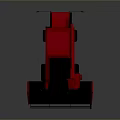 Red Modern Combine Harvester Functional Agricultural Vehicle With Black Accents And Efficient Design