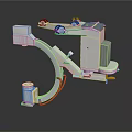 Medical Imaging C Arm Equipment With Arc Structure Mobile Wheels And Control Panel