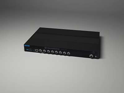 Black Commercial Desktop Equipment With Multiple Connectivity Ports For Business Use 3d model