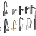 Different Modern Water Faucet Designs Featuring Stainless Steel Brushed Nickel And Gold Finishes