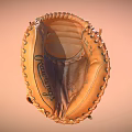 High Quality Leather Baseball Glove With Stitched Design And LR Tip Logo 3d model