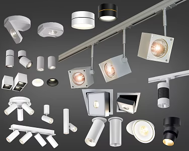 Modern Downlight Spotlight Track Light 3d model