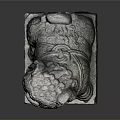 Ancient Stone Lion Statue Kneeling On Square Pedestal With Carved Details