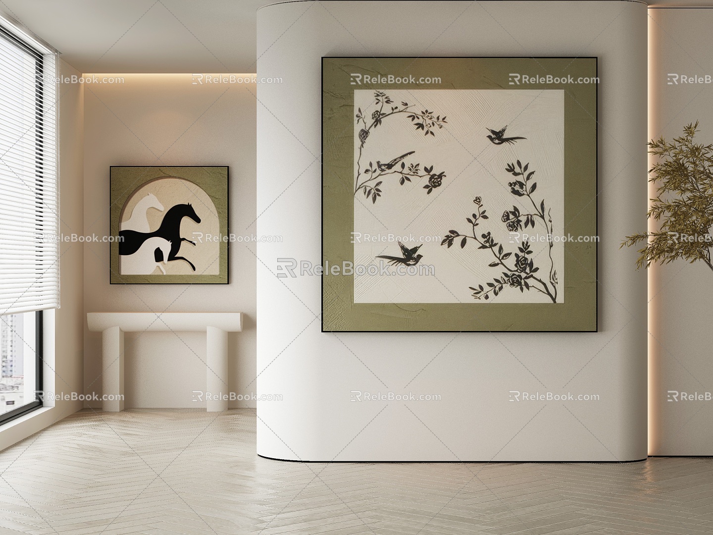 Middle Ancient Style Decorative Painting model