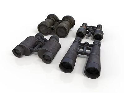 Vintage Military Binoculars Classic Weapon Equipment For Collectors 3d model