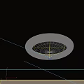 Modern Round Ceiling Light With Grid Pattern Shade Soft Illumination For Interior