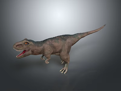 Realistic Tyrannosaurus Rex Dinosaur Figure With Open Mouth Sharp Teeth Strong Legs Detailed Skin 3d model