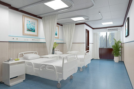 Modern Ward Hospital Ward 3d model