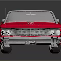 Red Classic Convertible Car With Open Top And Leather Seats