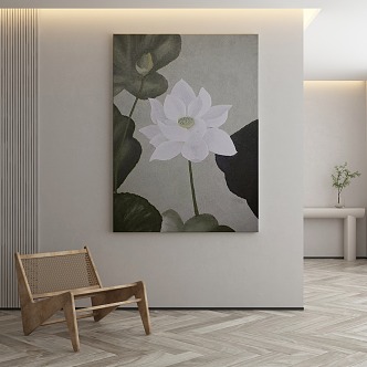 Modern plant painting decorative painting 3d model