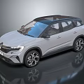 Modern Silver SUV With Black Roof Sleek Body Lines LED Headlights And Alloy Wheels