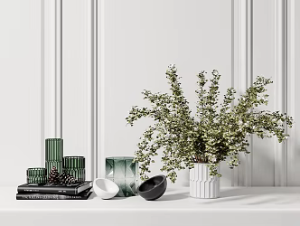 Modern ornaments combination vase plant ornaments 3d model
