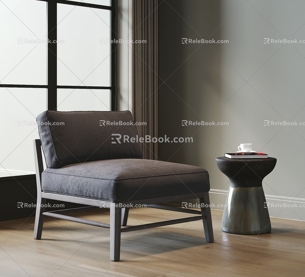 Modern Single Sofa Leisure Chair 3d model