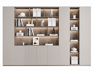 Modern bookcase 3d model